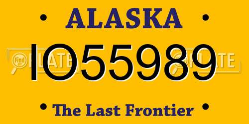 IO55989 Alaska License Plate