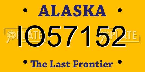 IO57152 Alaska License Plate