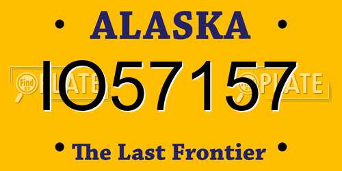 IO57157 Alaska License Plate
