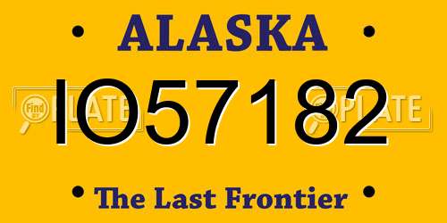 IO57182 Alaska License Plate