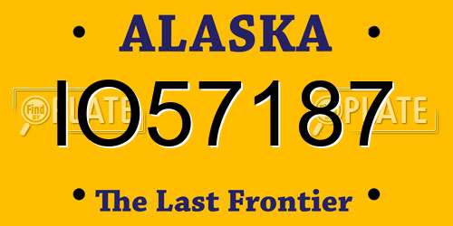 IO57187 Alaska License Plate