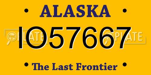 IO57667 Alaska License Plate