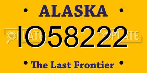 IO58222 Alaska License Plate