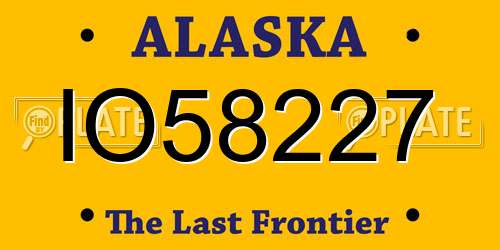 IO58227 Alaska License Plate