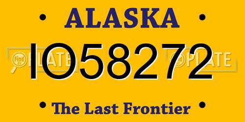 IO58272 Alaska License Plate