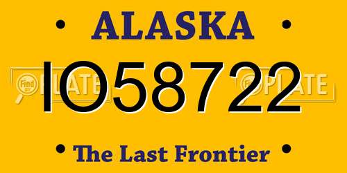 IO58722 Alaska License Plate