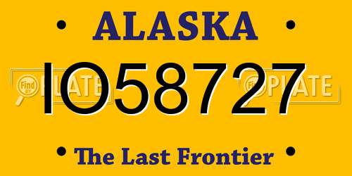 IO58727 Alaska License Plate