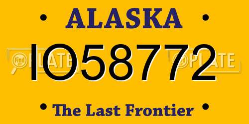 IO58772 Alaska License Plate