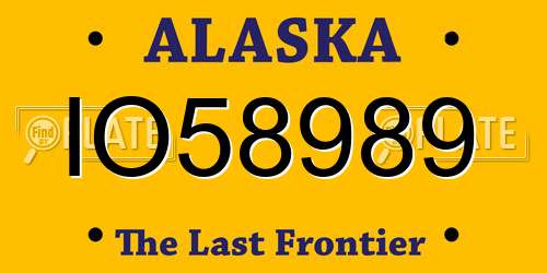 IO58989 Alaska License Plate