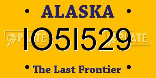 IO5I529 Alaska License Plate