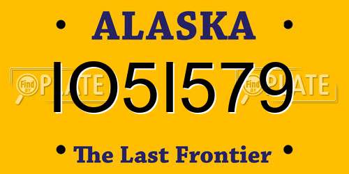 IO5I579 Alaska License Plate