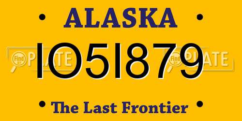 IO5I879 Alaska License Plate