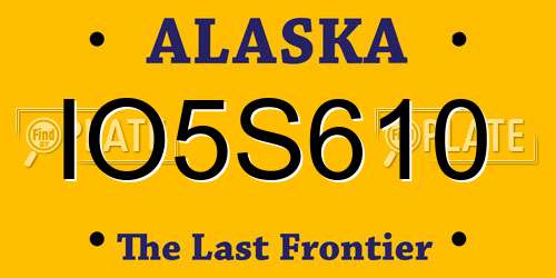 IO5S610 Alaska License Plate