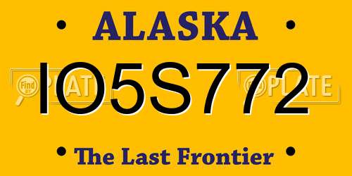IO5S772 Alaska License Plate