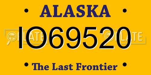 IO69520 Alaska License Plate