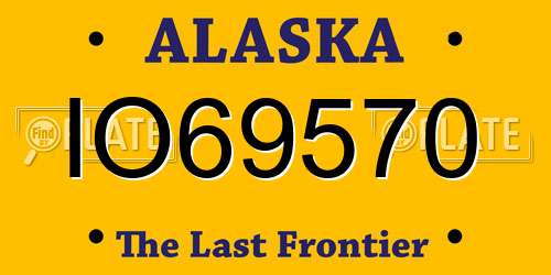 IO69570 Alaska License Plate