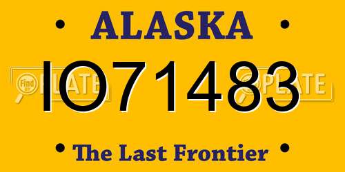 IO71483 Alaska License Plate