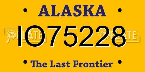 IO75228 Alaska License Plate