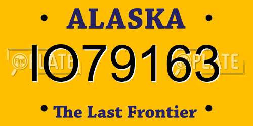 IO79163 Alaska License Plate