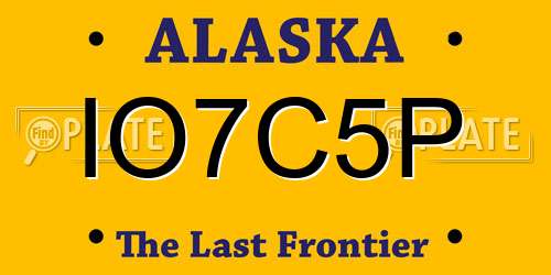 IO7C5P Alaska License Plate