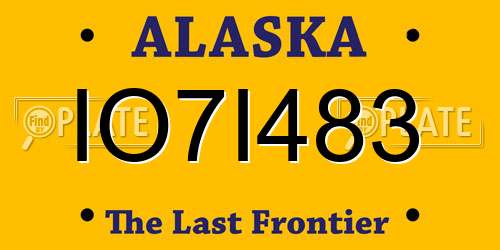 IO7I483 Alaska License Plate