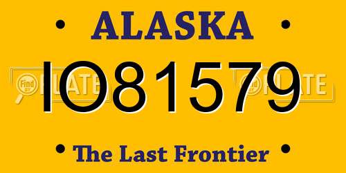 IO81579 Alaska License Plate
