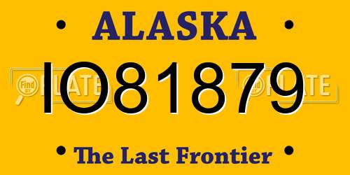 IO81879 Alaska License Plate