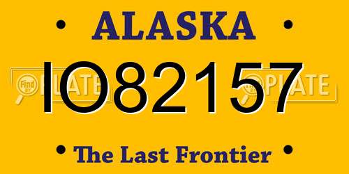 IO82157 Alaska License Plate