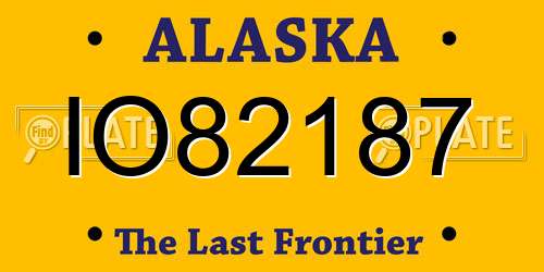 IO82187 Alaska License Plate