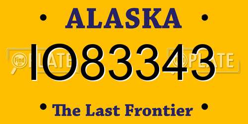 IO83343 Alaska License Plate