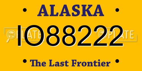 IO88222 Alaska License Plate