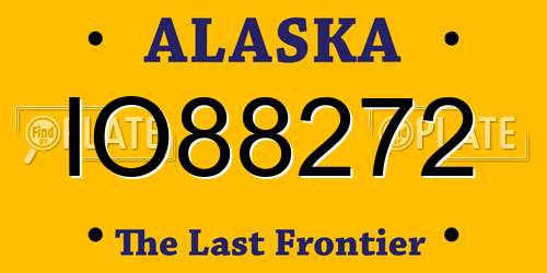 IO88272 Alaska License Plate