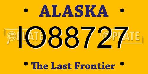 IO88727 Alaska License Plate