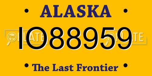 IO88959 Alaska License Plate