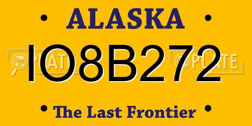 IO8B272 Alaska License Plate