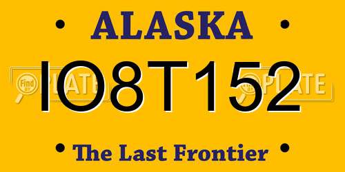 IO8T152 Alaska License Plate