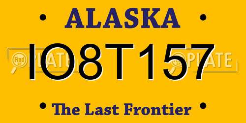 IO8T157 Alaska License Plate