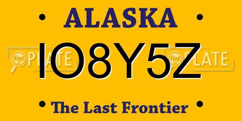 IO8Y5Z Alaska License Plate