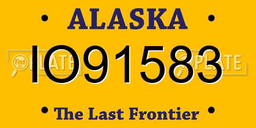 IO91583 Alaska License Plate