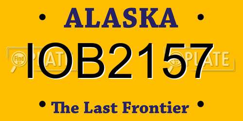 IOB2157 Alaska License Plate