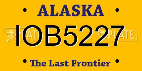 IOB5227 Alaska License Plate