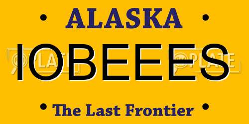 IOBEEES Alaska License Plate