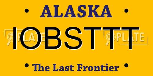 IOBSTTT Alaska License Plate
