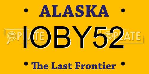 IOBY52 Alaska License Plate