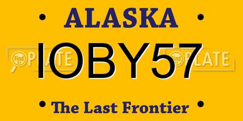 IOBY57 Alaska License Plate