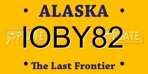 IOBY82 Alaska License Plate