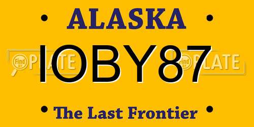 IOBY87 Alaska License Plate