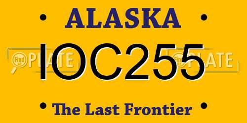 IOC255 Alaska License Plate