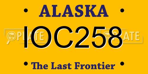 IOC258 Alaska License Plate