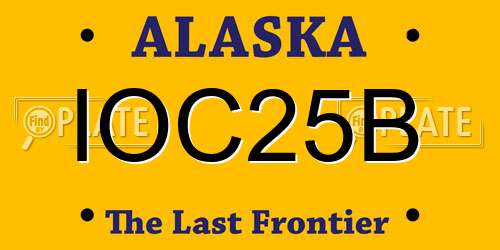 IOC25B Alaska License Plate